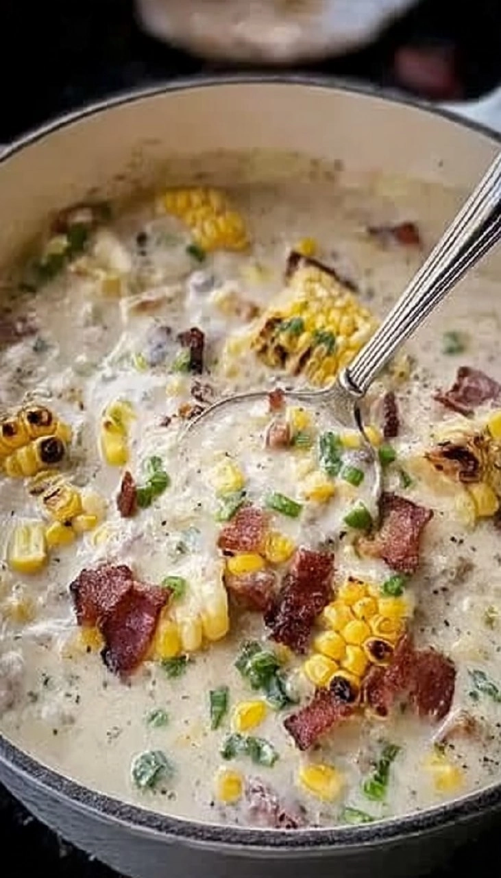 Bacon Corn Chowder With Grilled Corn 7 Bacon Corn Chowder With Grilled Corn