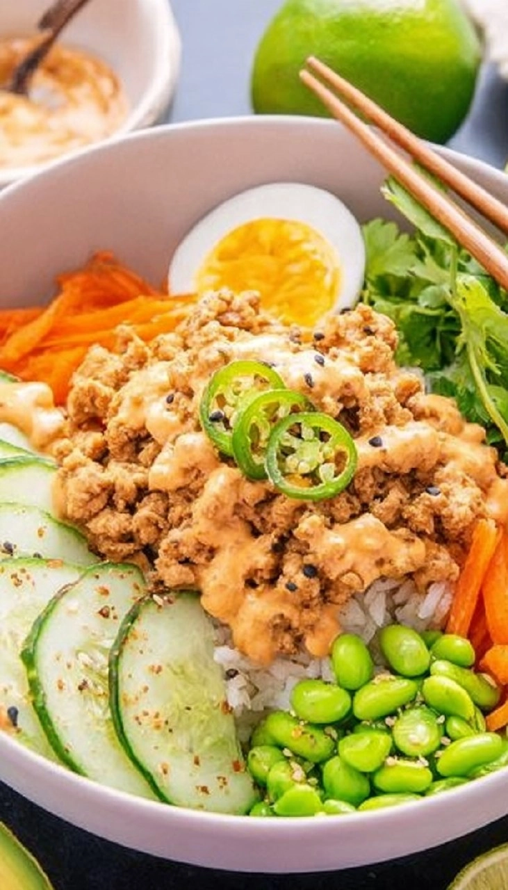Bang Bang Ground Chicken Bowls