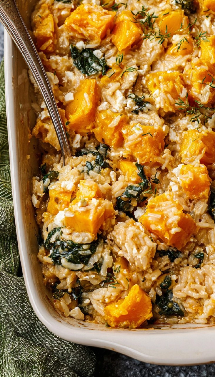 Butternut Squash Rice Casserole With Feta 7 Butternut Squash Rice Casserole With Feta