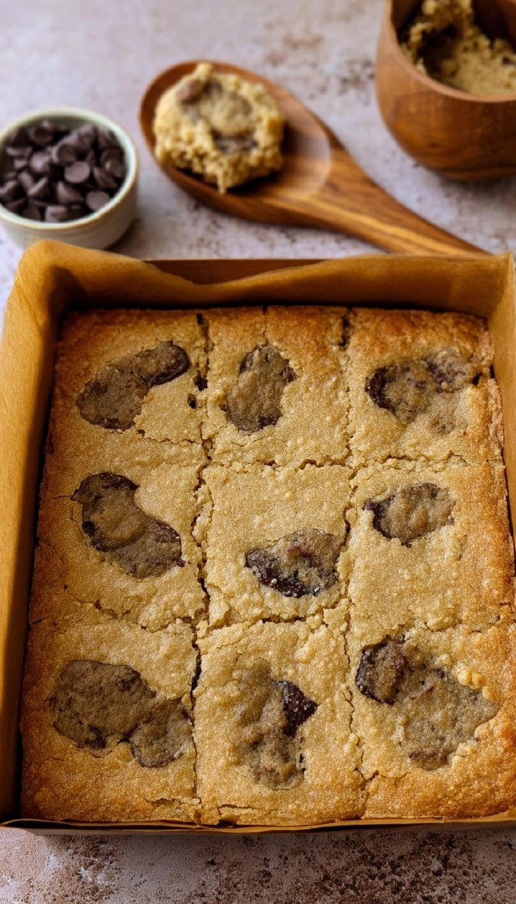 Cookie Dough Blondies 7 Cookie Dough Blondies