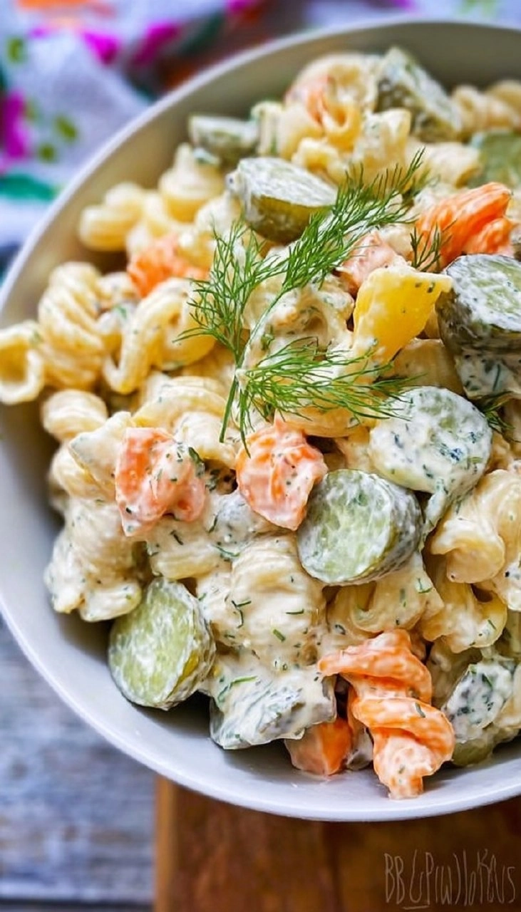 Dill Pickle Pasta Salad