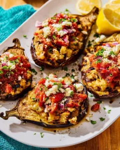 Greek-Charred-Eggplant-with-Tomato-and-Feta-Recipe