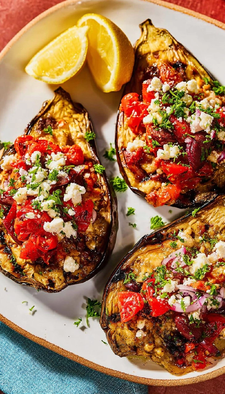 Greek Charred Eggplant With Tomato And Feta 7 Greek Charred Eggplant With Tomato And Feta