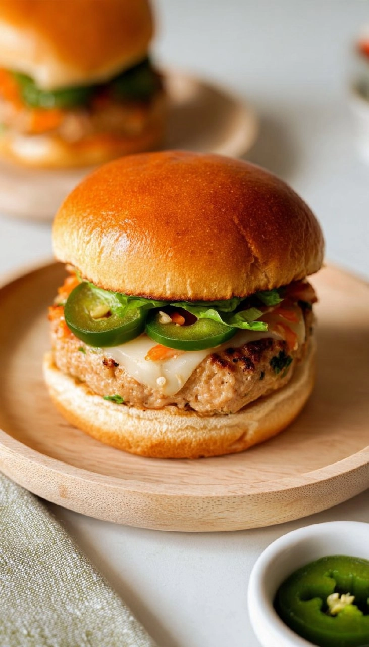 Jalapeño Pepper Jack Turkey Burgers