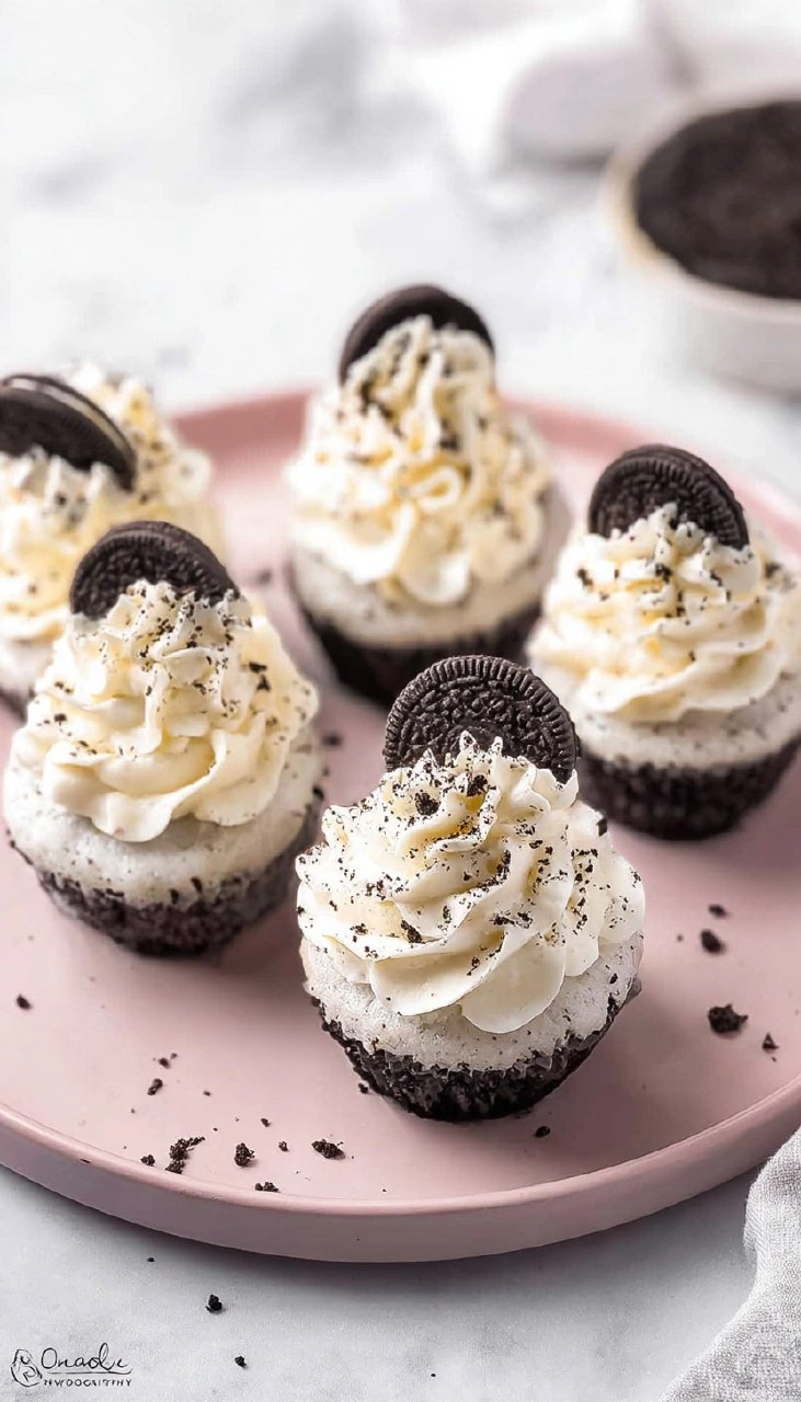 No Churn Oreo Ice Cream Cupcakes