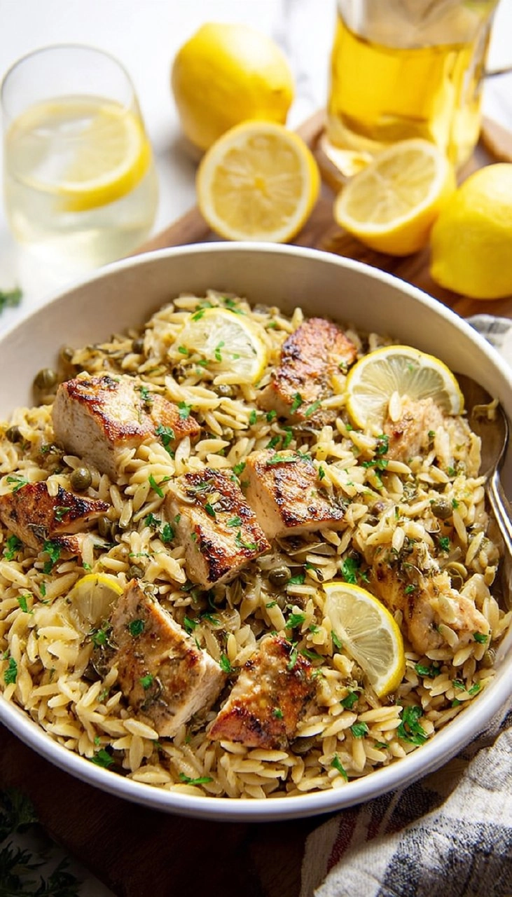 One Pot Chicken Piccata Orzo 7 One Pot Chicken Piccata Orzo