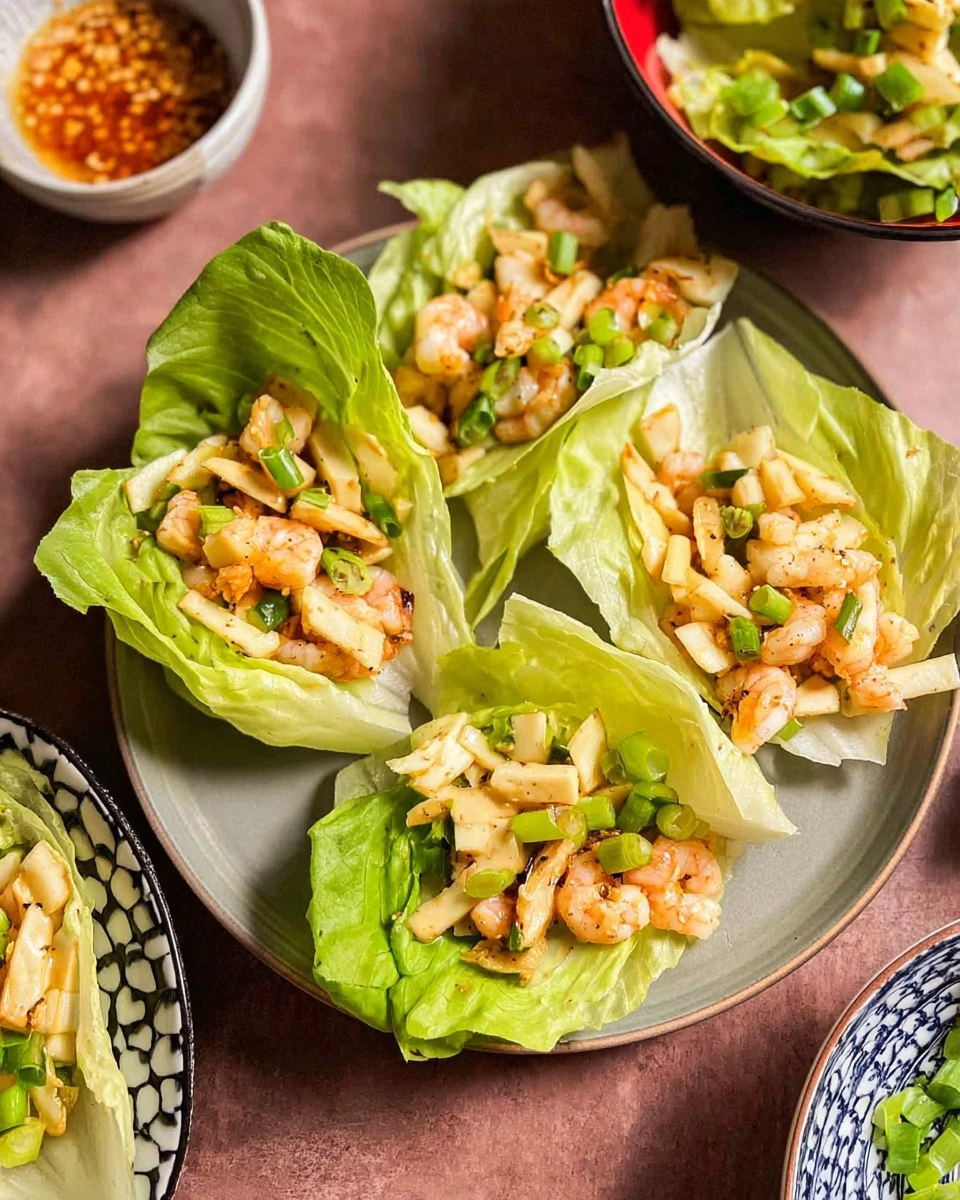 Shrimp Lettuce Wraps 6 Shrimp Lettuce Wraps