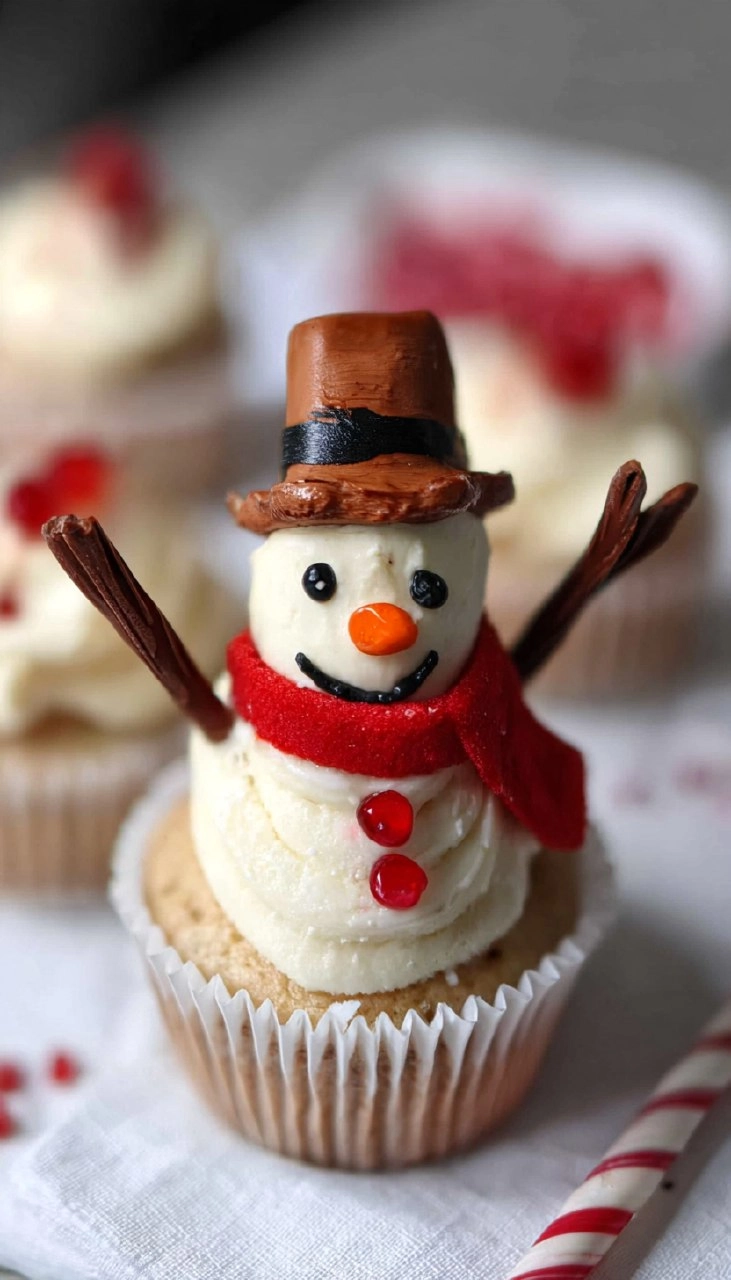 Snowman Cupcakes 7 Snowman Cupcakes