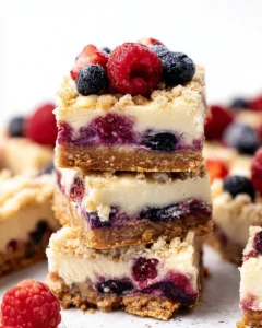Triple-Berry-Cheesecake-Bars-Recipe