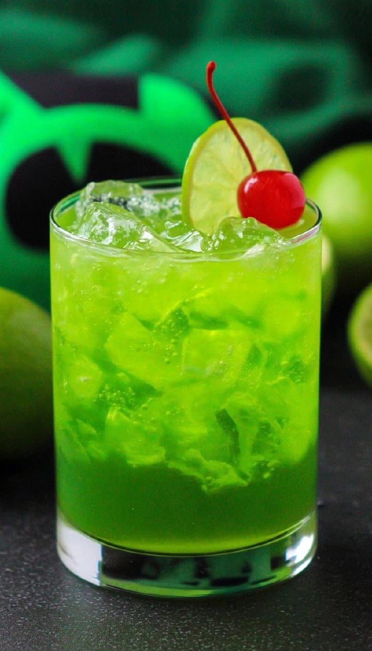 Alien Secretion Drink: Tropical Halloween Cocktail