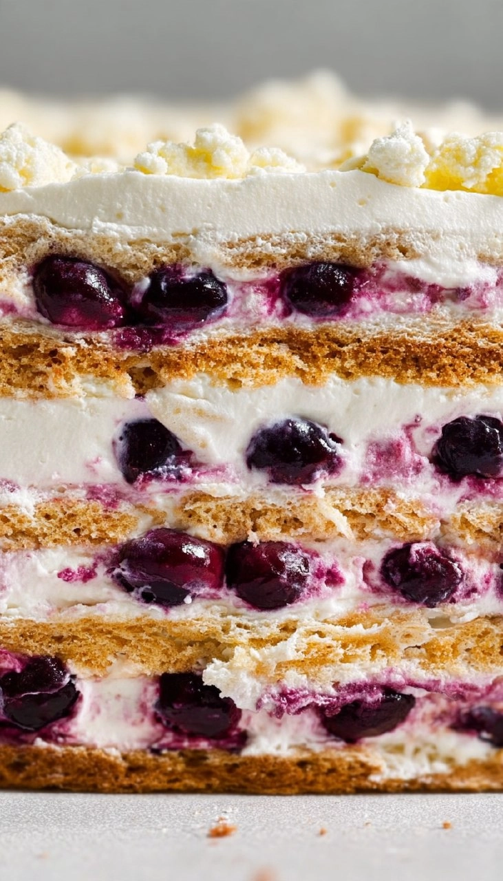Blueberry Lemon Icebox Cake