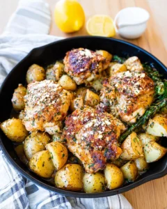 One-pan-Garlic-Parmesan-Chicken-and-Potatoes-Recipe