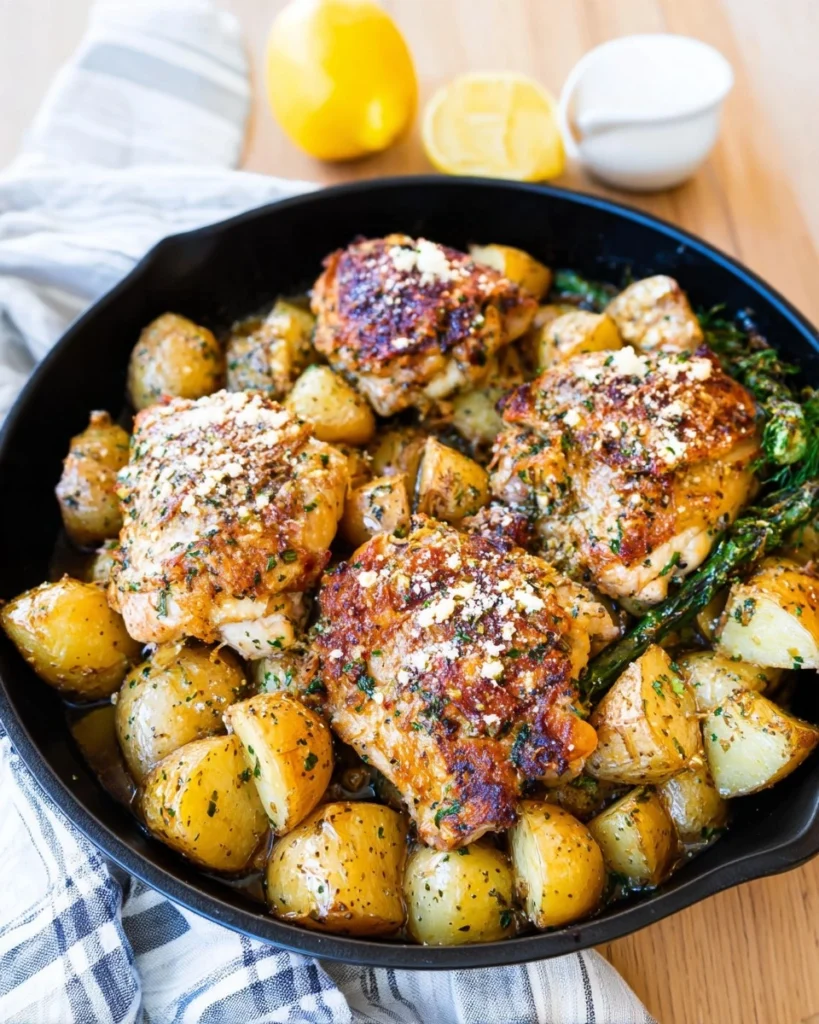 One-pan-Garlic-Parmesan-Chicken-and-Potatoes-Recipe