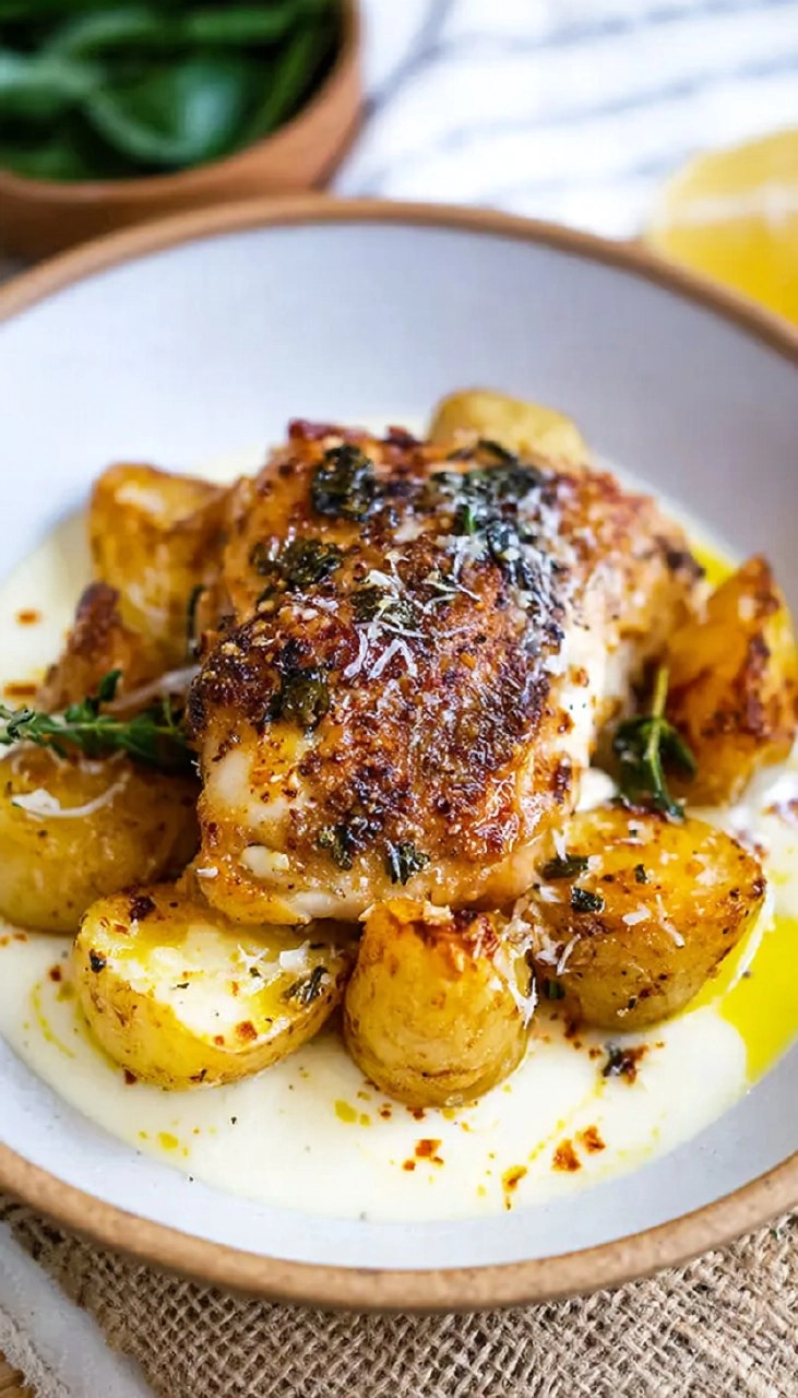 One-Pan Garlic Parmesan Chicken And Potatoes 7 One-Pan Garlic Parmesan Chicken And Potatoes